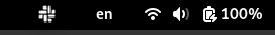 Capture de la feature qu'offre l'extension Tray Icons: Reloaded